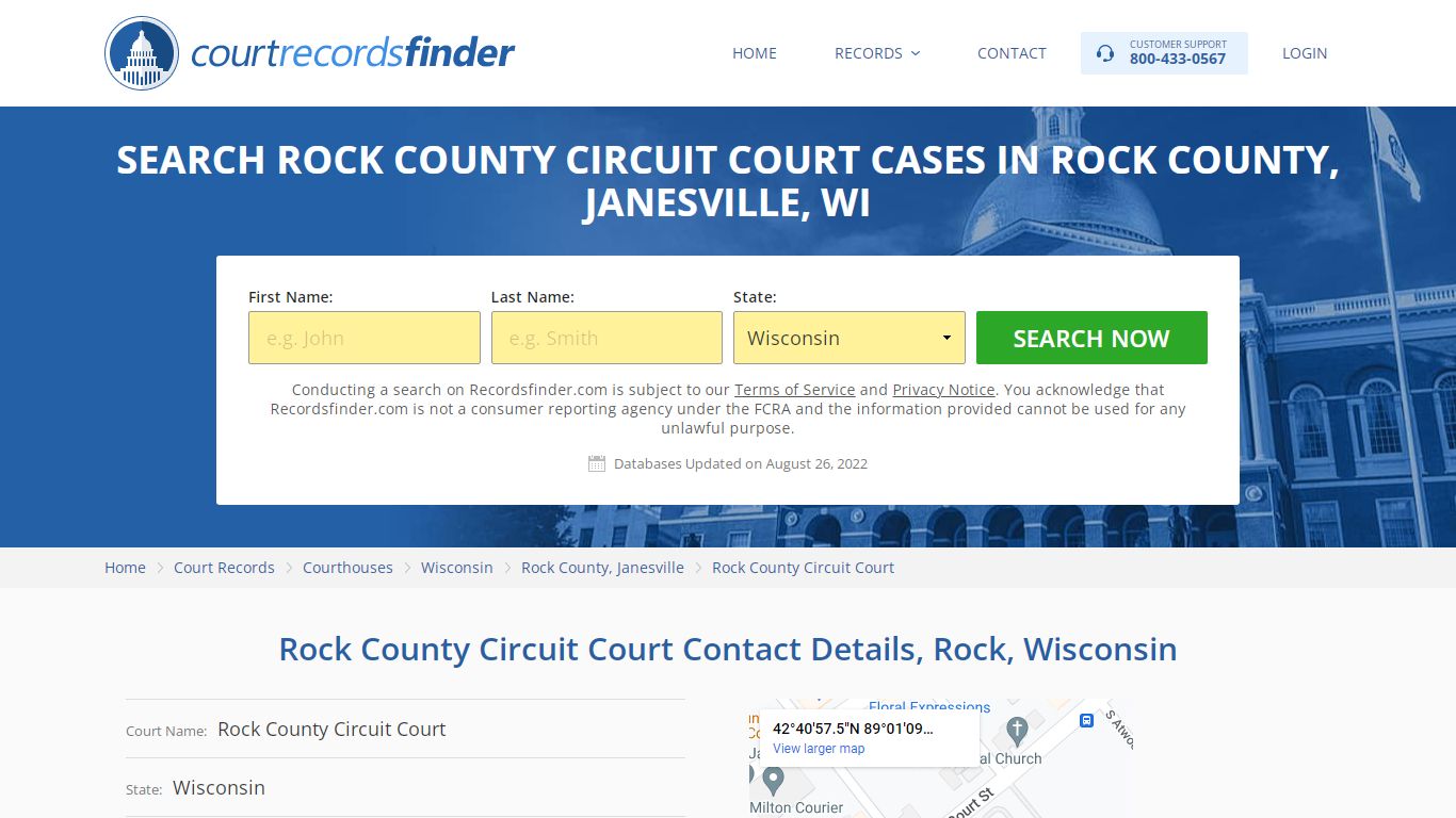 Rock County Circuit Court Case Search - RecordsFinder